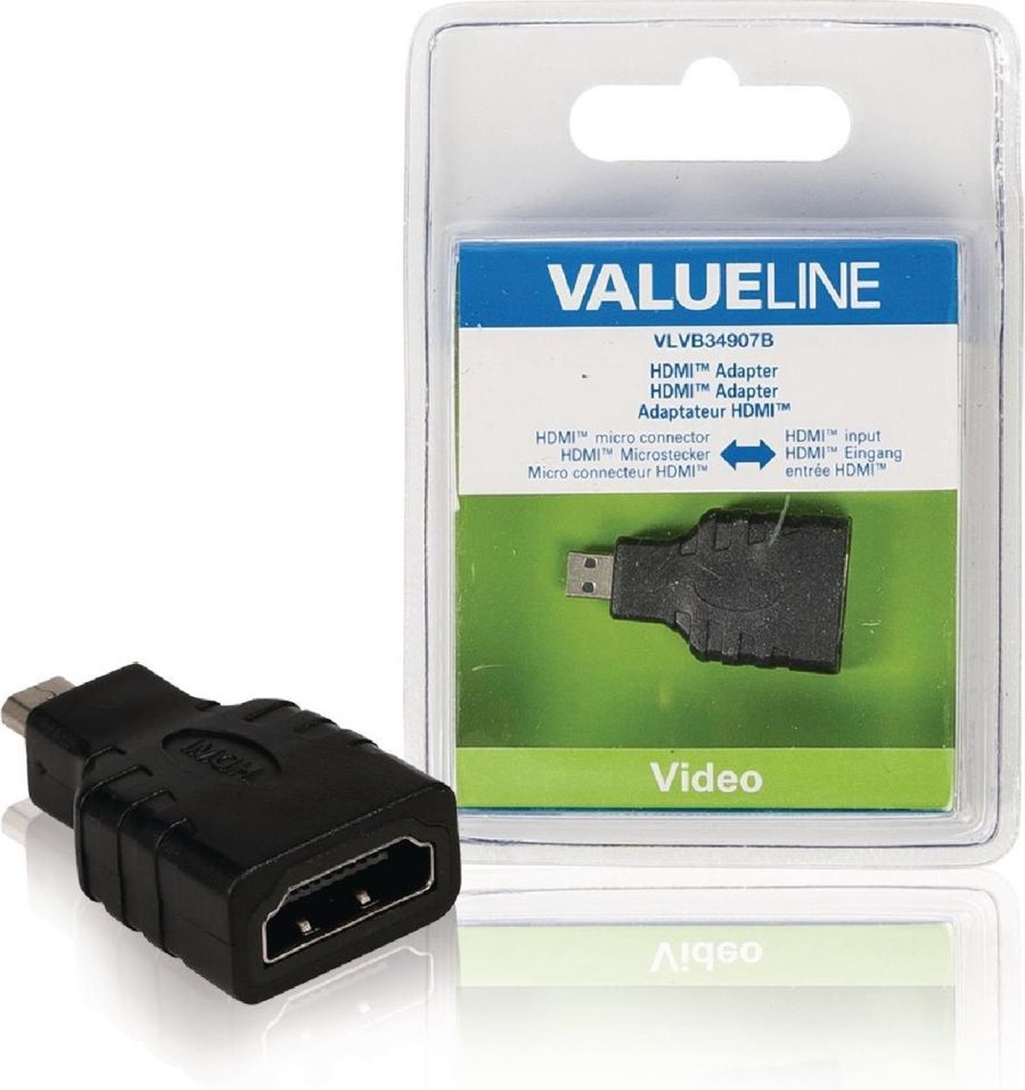 Valueline Vlvb34907b Hdmi-adapter Hdmi Micro-connector - Hdmi Input  Zwart